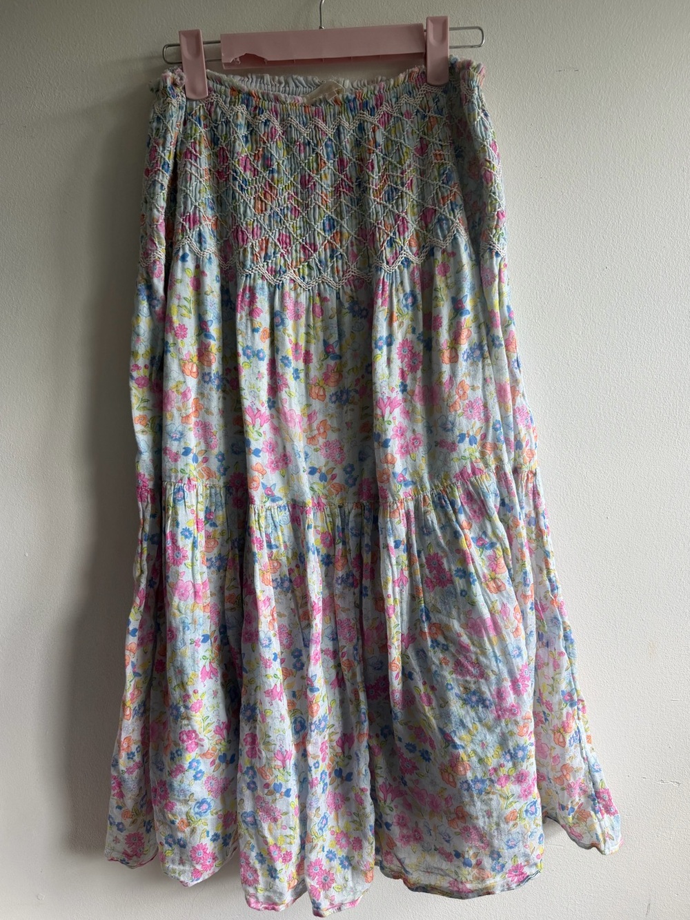 Floral Midi Skirt - Pink Multi